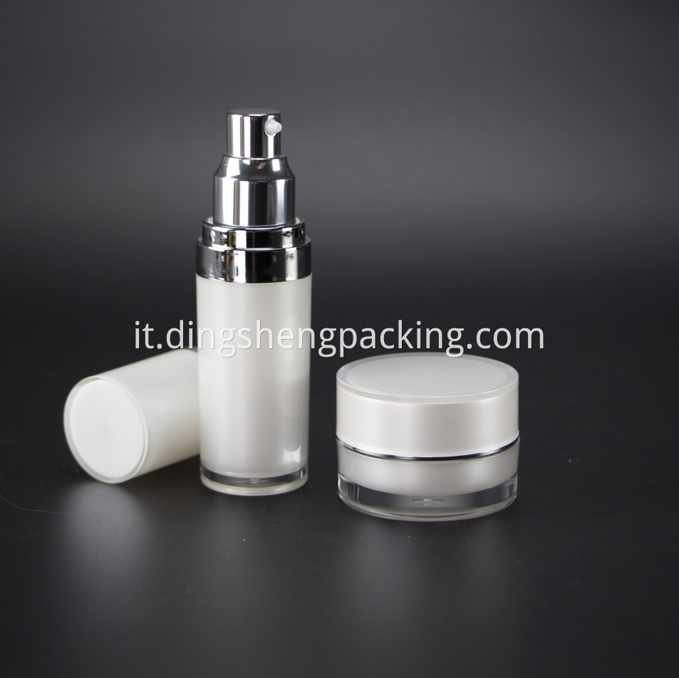 Round Set Include Acrylic Lotion Bottle and Jar